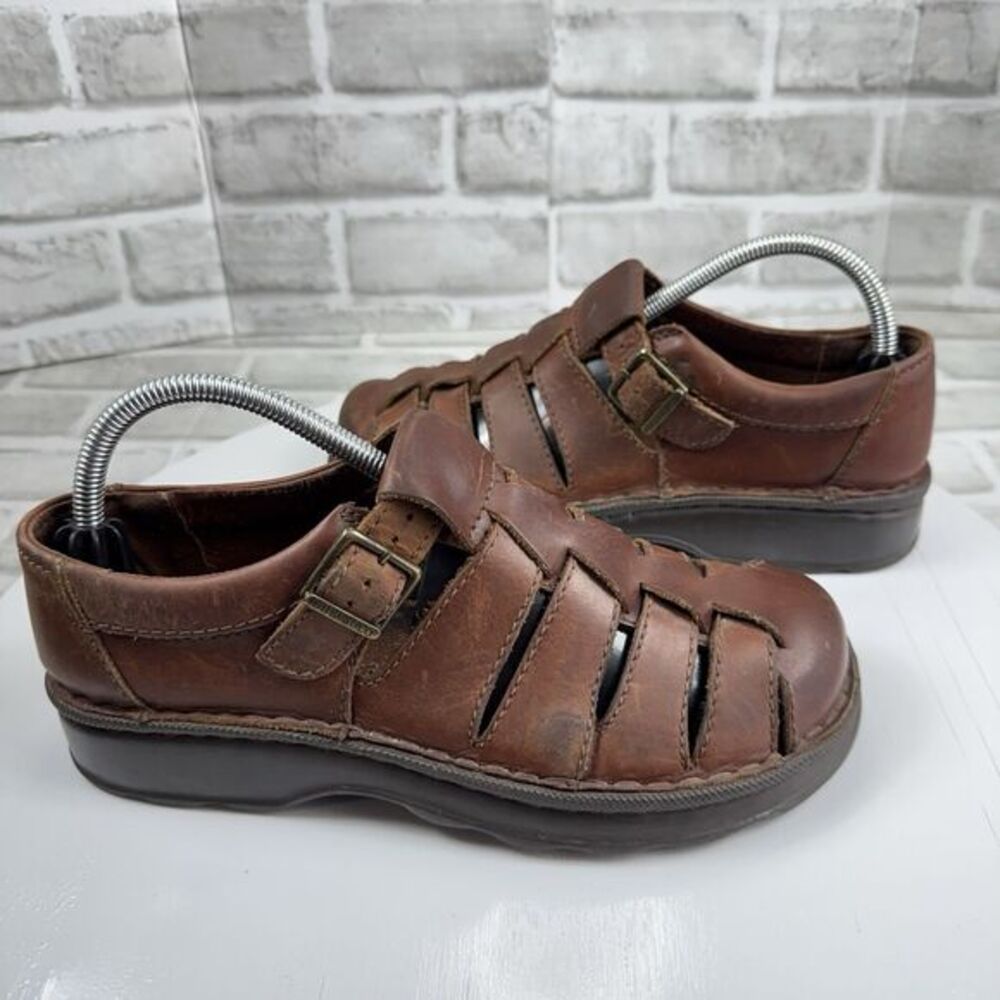 G.H. Bass Vintage Men's 8- Women's 9.5 Brown Leather Fisherman Sandals